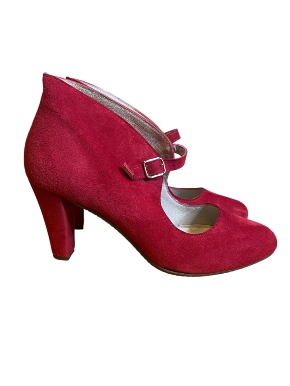 Eric Michael Red Suede pumps women’s 38 EU 8.5 U.S.